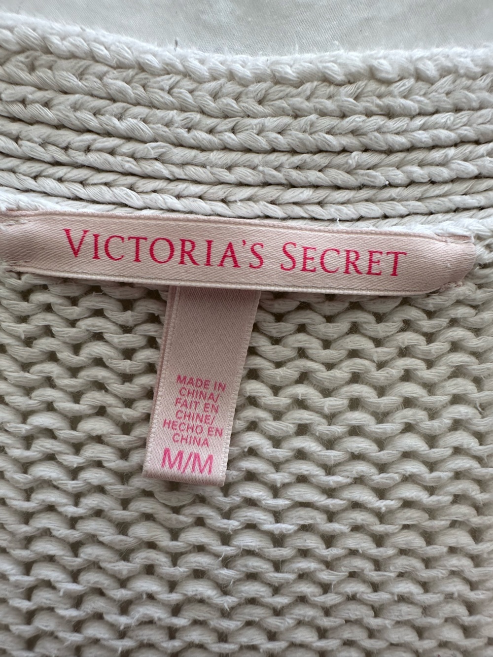 Victoria's Secret White Button-Up Knit Cardigan, size medium - Picture 7 of 13